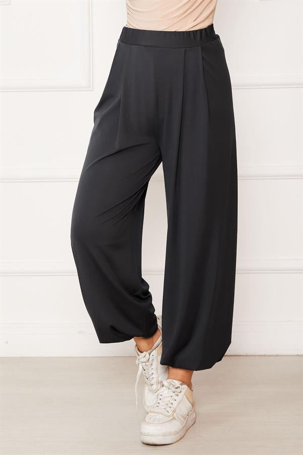 Elasticated Leg Comfortable Fit Shalwar Trousers Anthracite