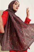Paisley Crush Modal Shawl Dark Brown
