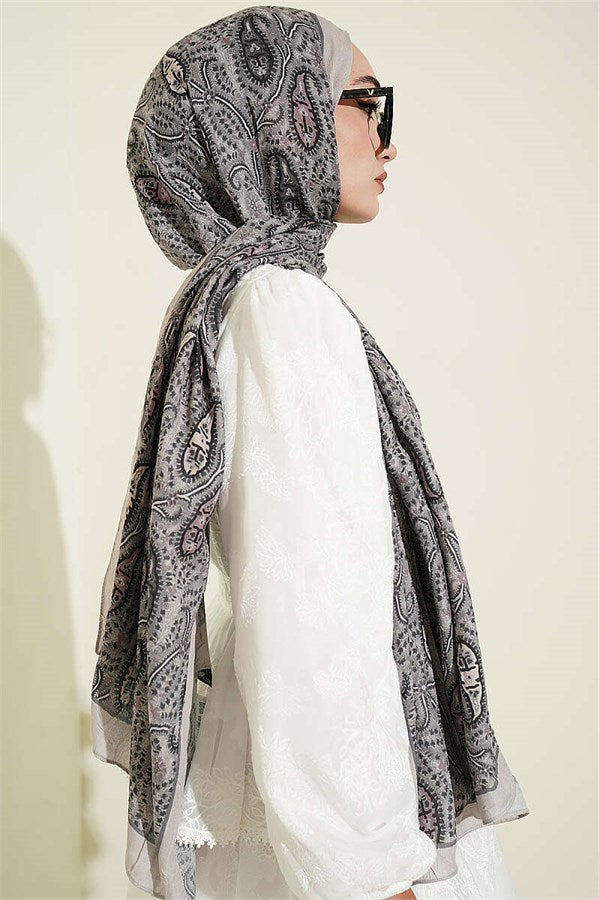 Paisley Crush Modal Shawl Beige