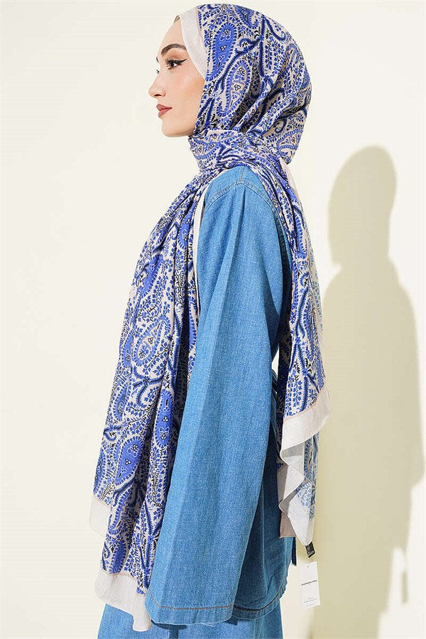 Paisley Crush Modal Shawl Beige Saks