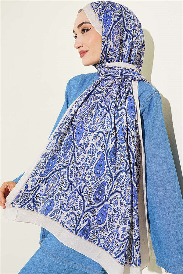 Paisley Crush Modal Shawl Beige Saks