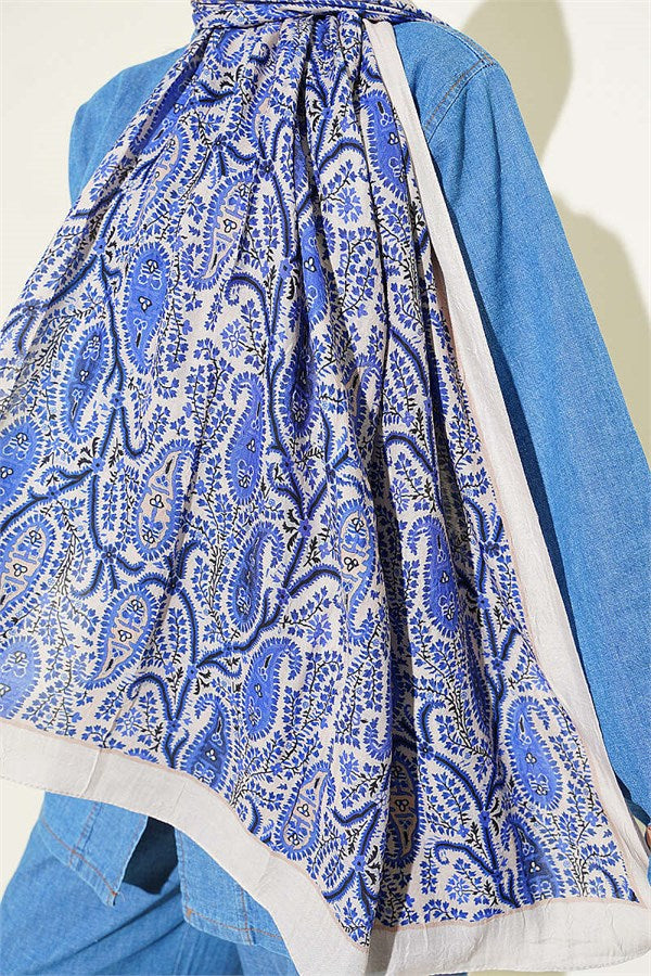 Paisley Crush Modal Shawl Beige Saks