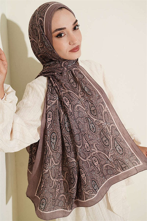 Paisley Crush Modal Shawl Coffee