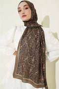 Paisley Crush Modal Shawl Camouflage Green