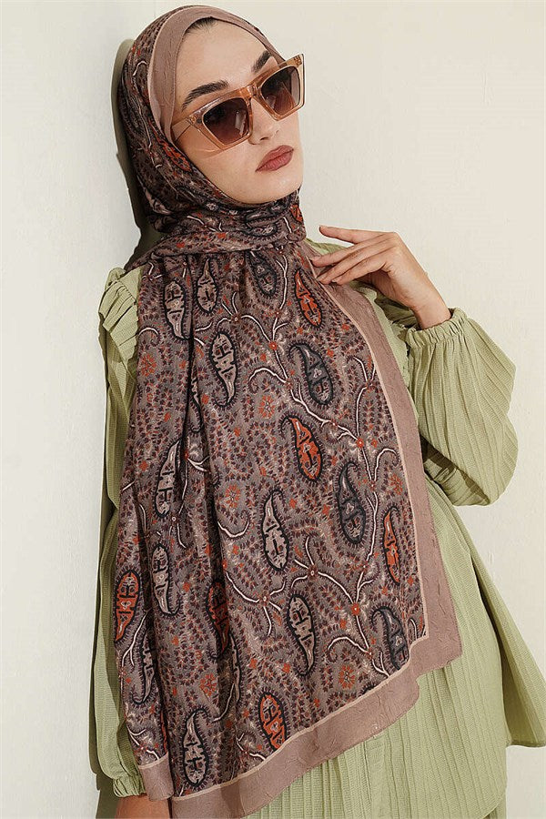Paisley Crush Modal Shawl Latte