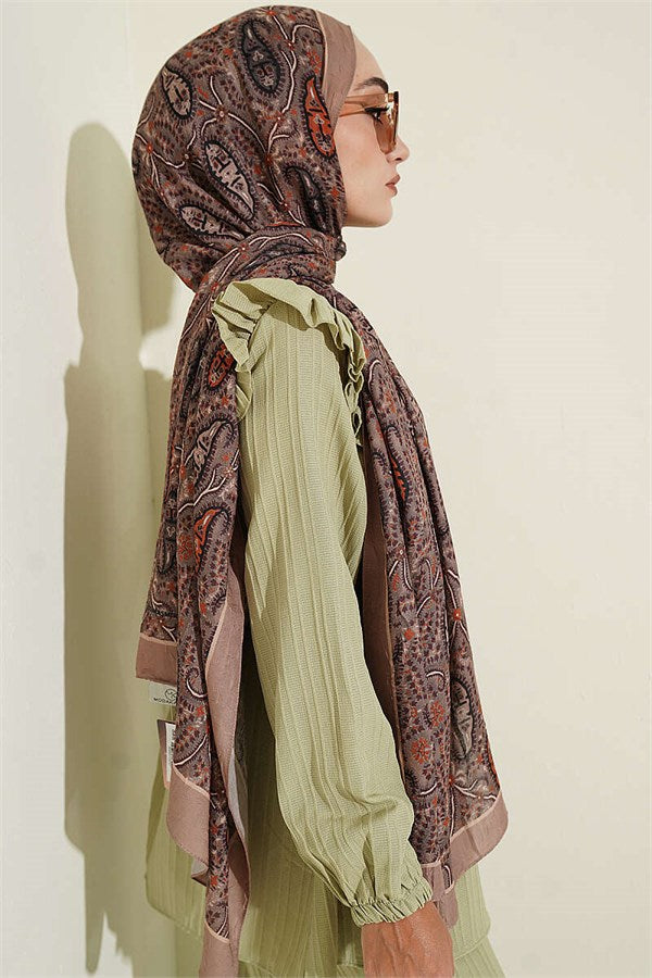 Paisley Crush Modal Shawl Latte