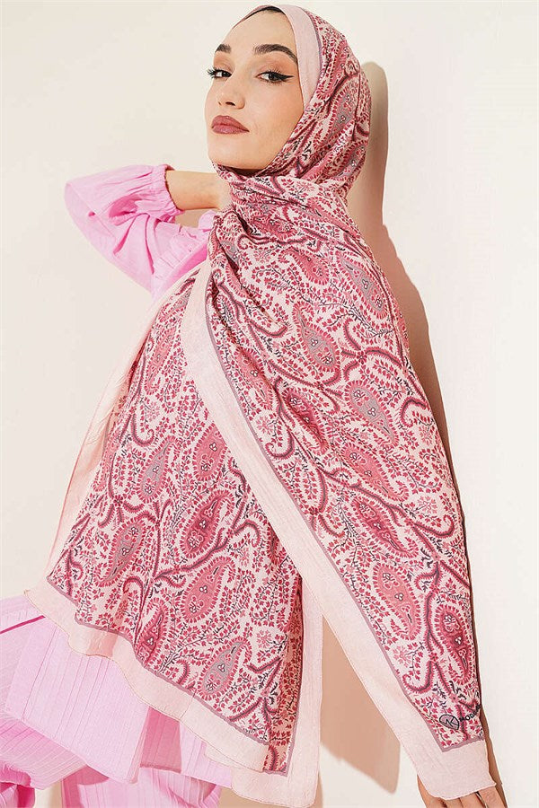 Paisley Crush Modal Scarf Pink