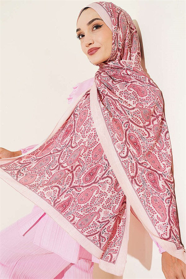 Paisley Crush Modal Scarf Pink