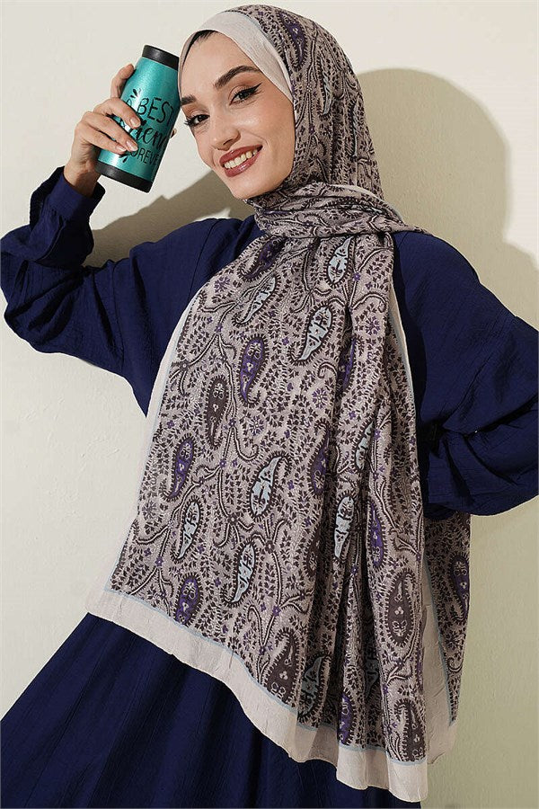 Paisley Crush Modal Shawl Stone