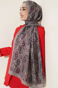 Paisley Crush Modal Shawl Stone Grey