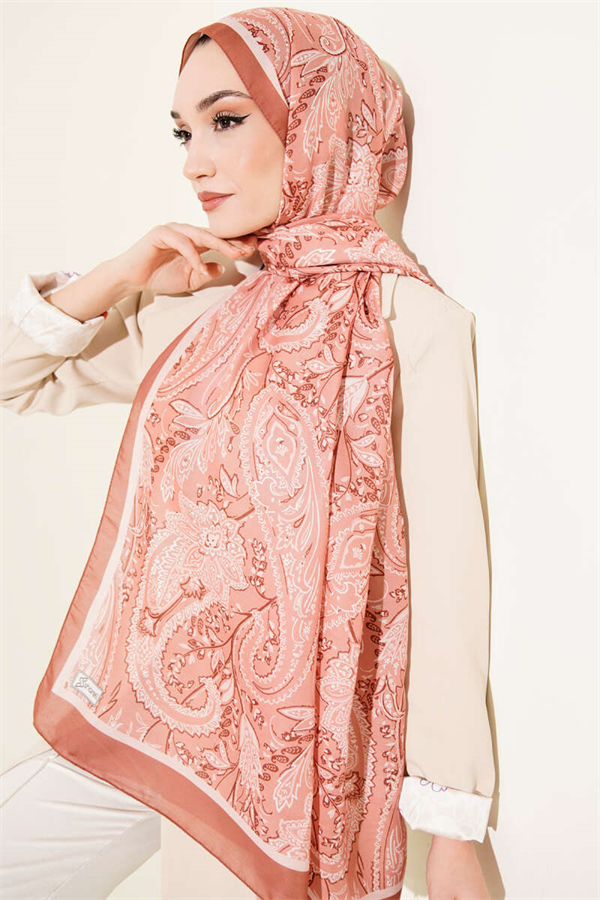 Paisley Patterned Soft Shawl, Camel