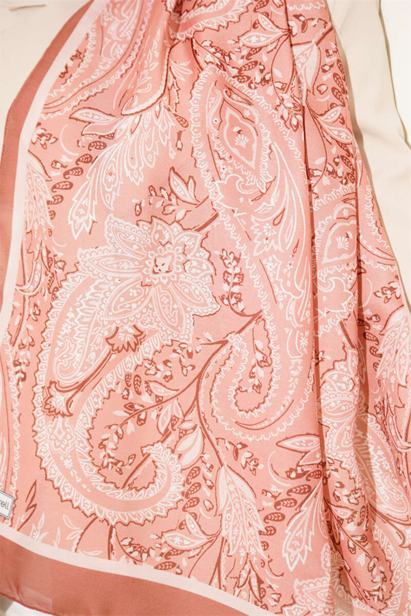 Paisley Patterned Soft Shawl, Camel