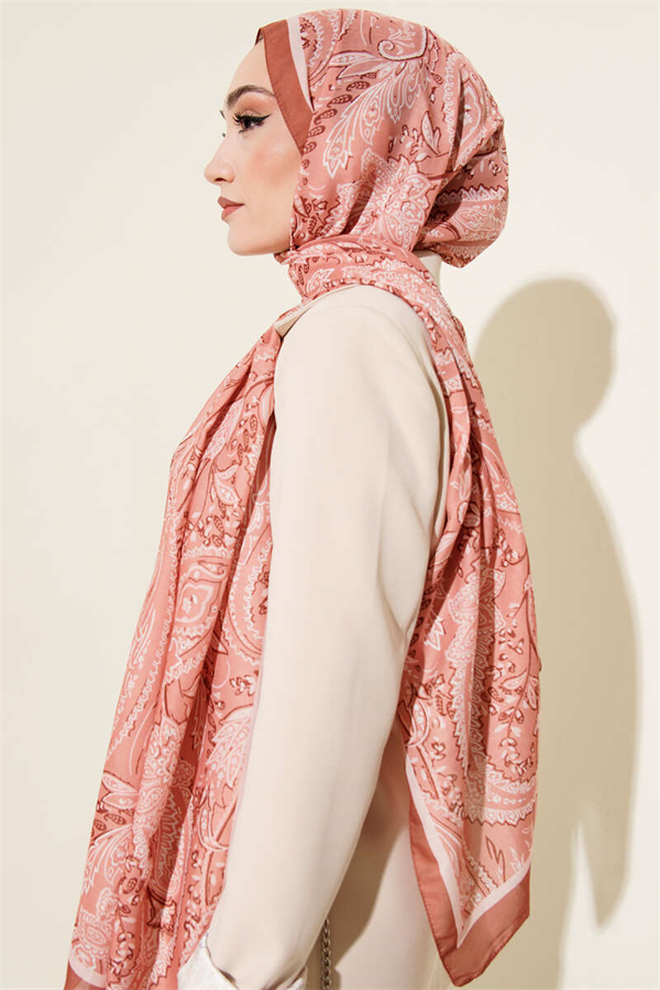 Paisley Patterned Soft Shawl, Camel