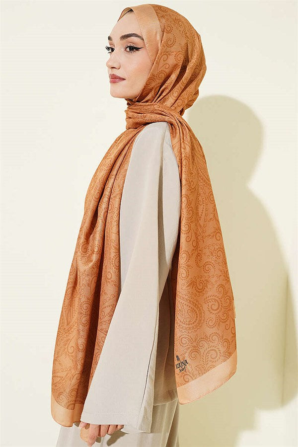 Paisley Patterned Soft Shawl, Camel