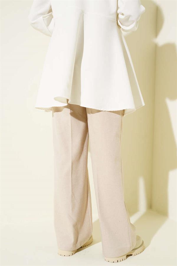 Palazzo Cashmere Trousers Beige