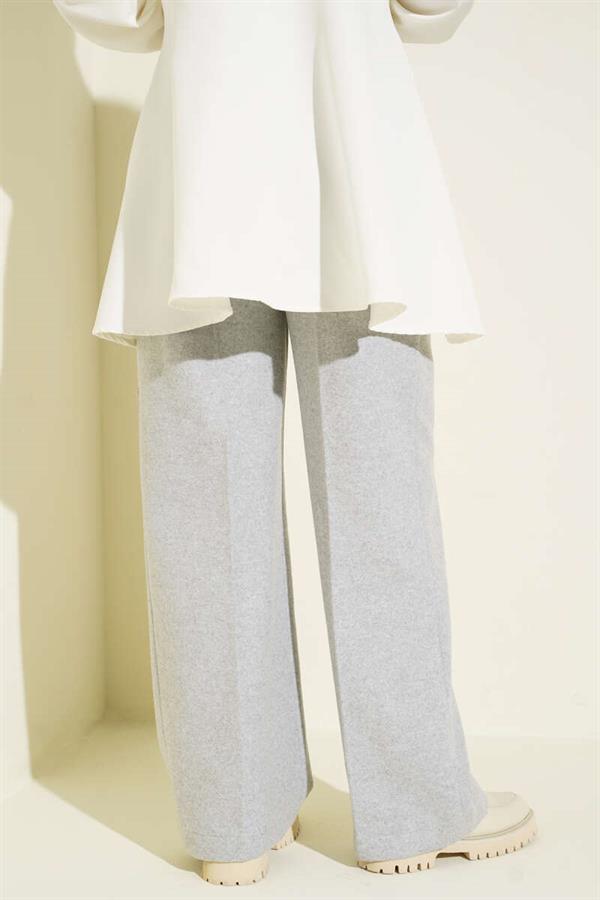 Palazzo Cashmere Trousers Gray