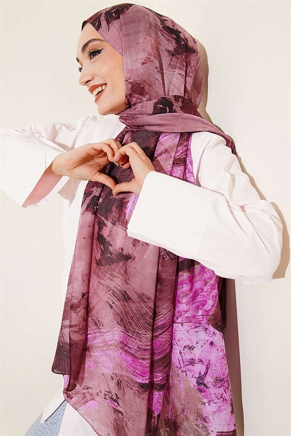 Palette Pattern Vio Light Shawl Lilac