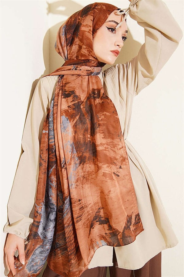 Palette Pattern Vio Light Shawl Latte