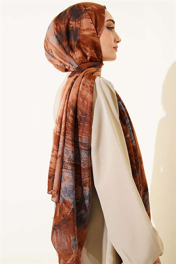 Palette Pattern Vio Light Shawl Latte