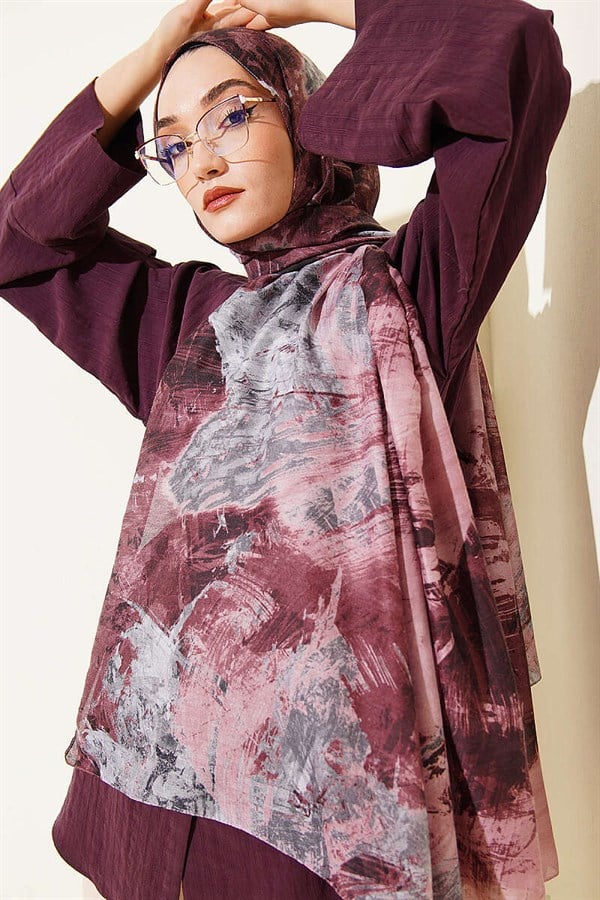 Palette Pattern Vio Light Shawl Powder
