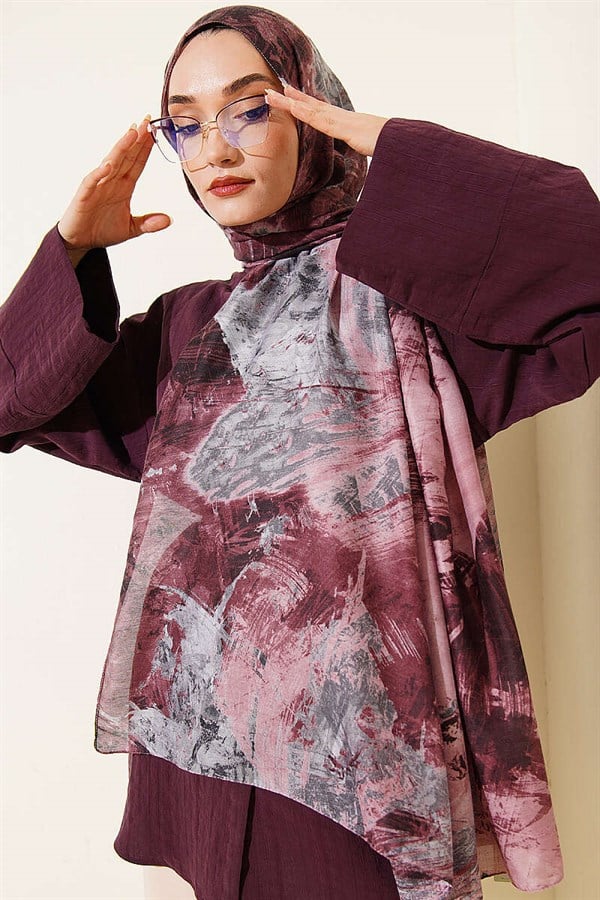 Palette Pattern Vio Light Shawl Powder