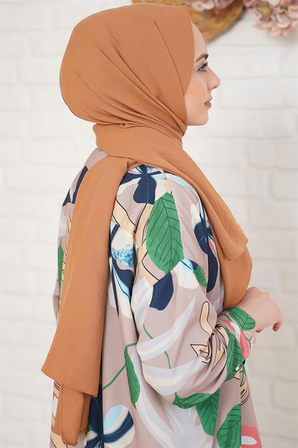 Cotton Cazz Shawl Silk Series Camel