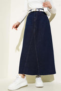 Piece Denim Skirt Navy Blue