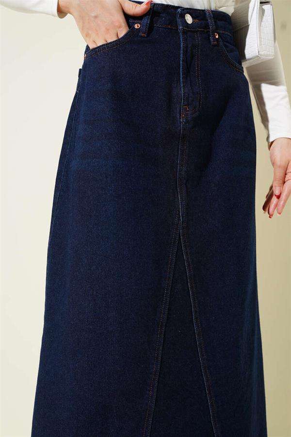 Piece Denim Skirt Navy Blue