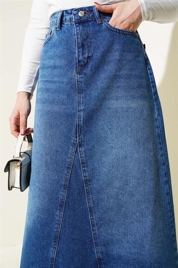 Piece Denim Skirt Blue