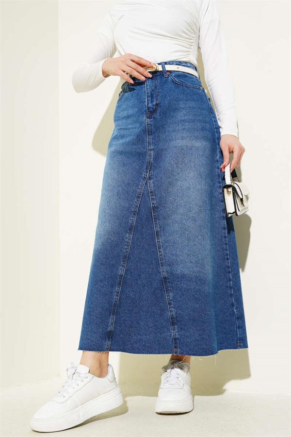 Piece Denim Skirt Blue