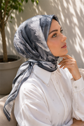 Pastel Floral Pattern Scarf Series Black