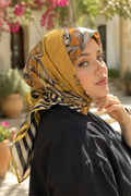 Patchwork Pattern Scarf Series Beige