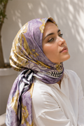 Patchwork Pattern Scarf Series Lilac