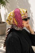 Patchwork Pattern Scarf Series Powder Pink