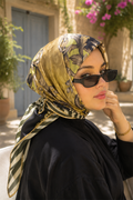 Patchwork Pattern Scarf Series Green Olive