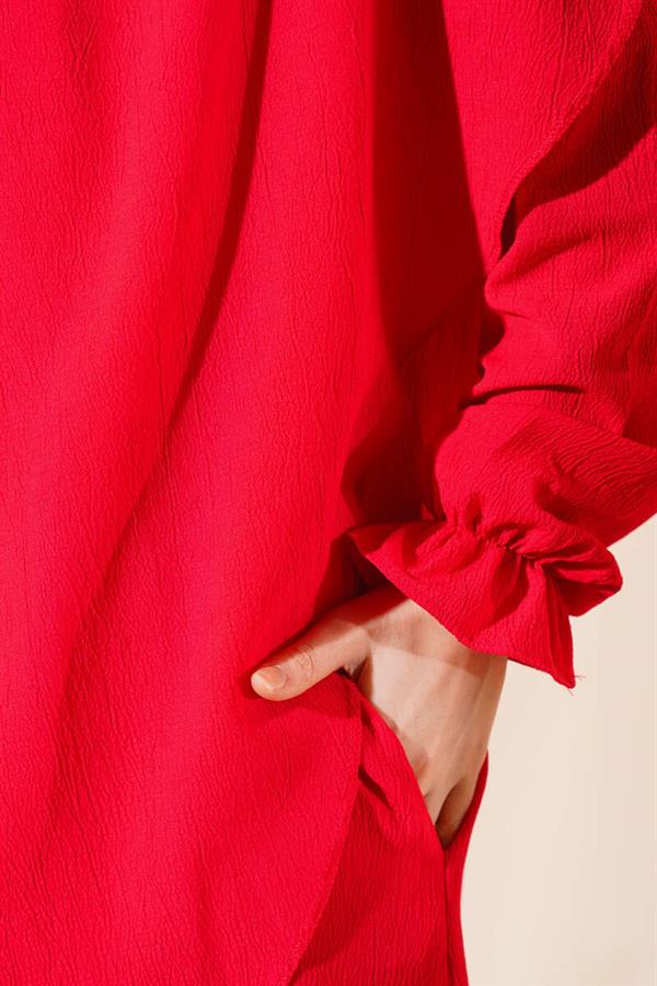 Veiled Abaya Red