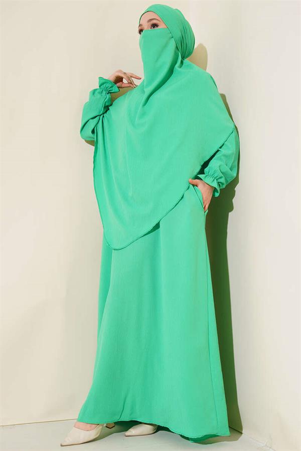 Veiled Abaya Green