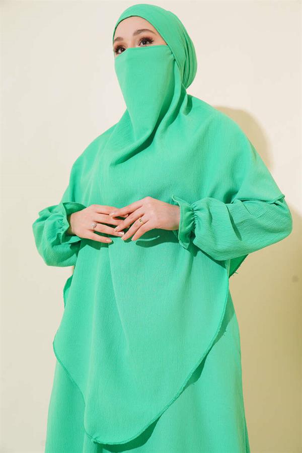 Veiled Abaya Green