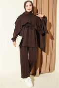 Cape Detail Modal 2 Piece Set, Coffee