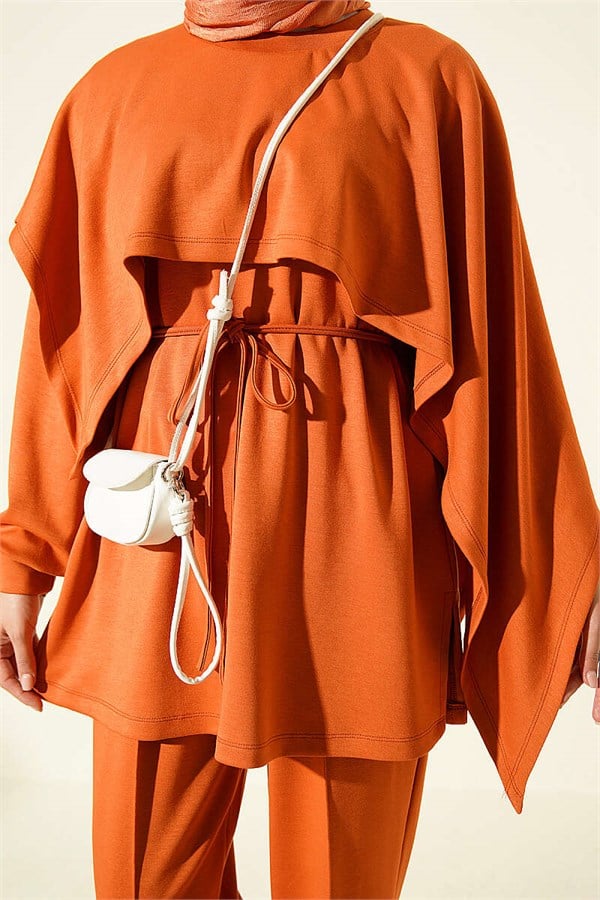 Cape Detail Modal 2 Piece Set Orange