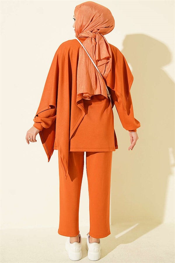 Cape Detail Modal 2 Piece Set Orange