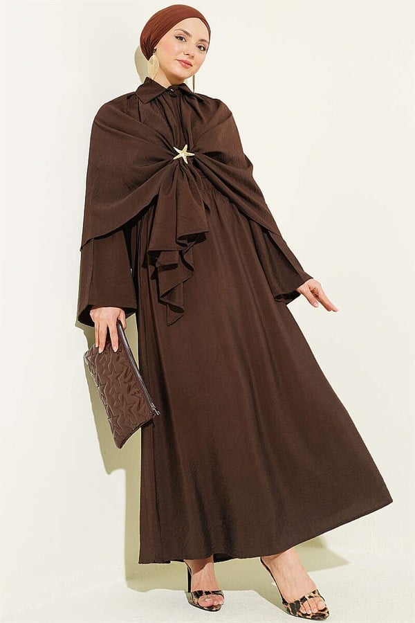 3 Piece Set Set with Cape and Skirt, Coffee