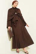 3 Piece Set Set with Cape and Skirt, Coffee