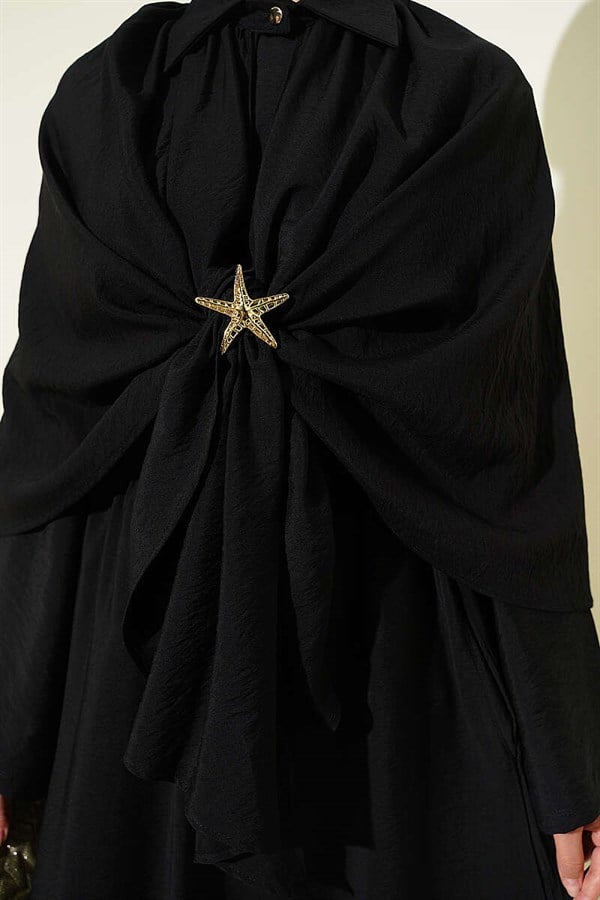 3 Piece Set Set with Cape and Skirt, Black