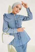 Cape Denim 2 Piece Set Denim Blue
