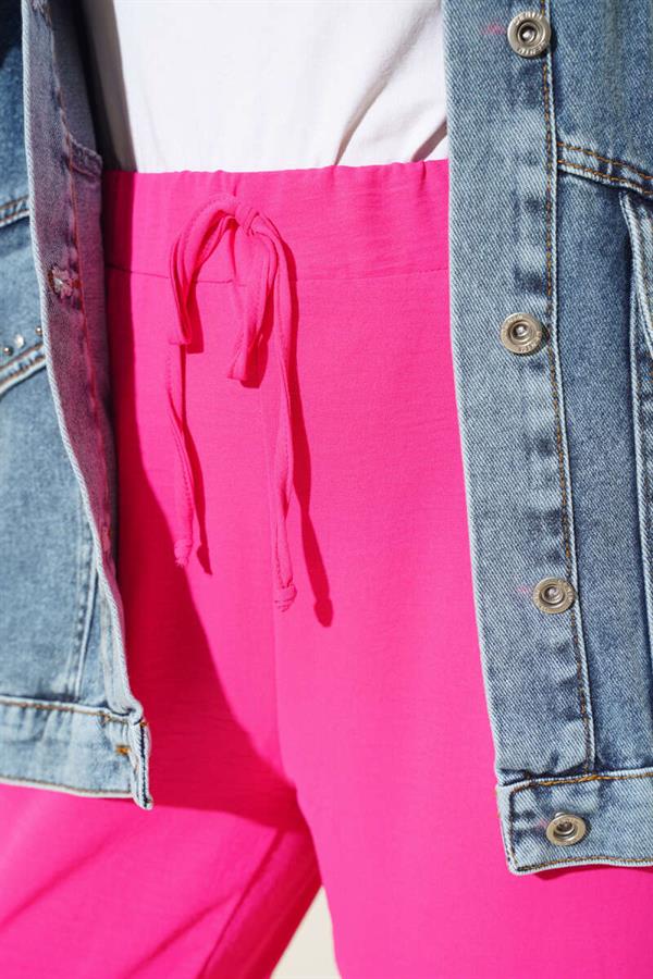 Dart Detailed Skinny Leg Trousers Fuchsia