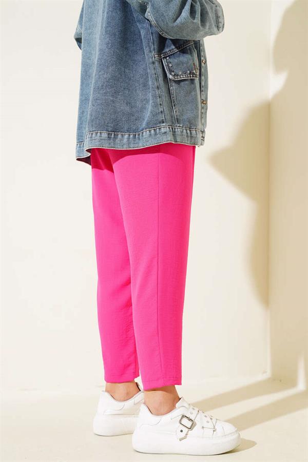 Dart Detailed Skinny Leg Trousers Fuchsia