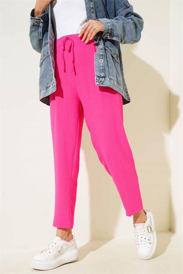 Dart Detailed Skinny Leg Trousers Fuchsia