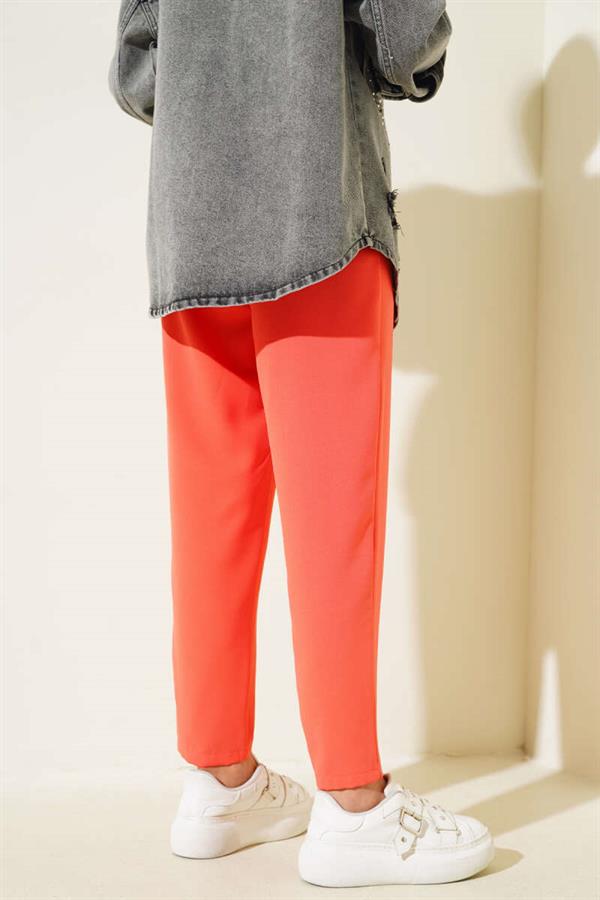 Dart Detailed Skinny Leg Trousers Salmon