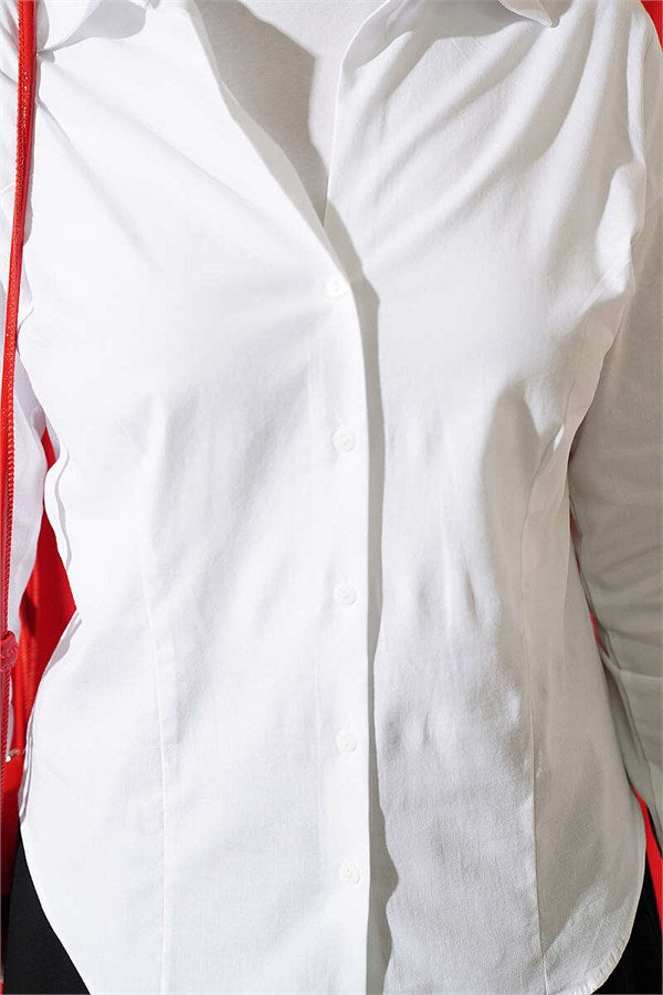 White Shirt with Detailed Cuffs